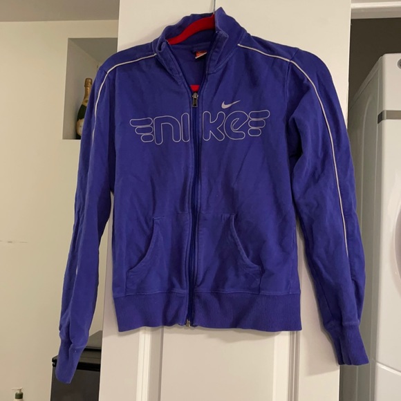 Nike purple logo medium zip up sweat jacket - Picture 1 of 3